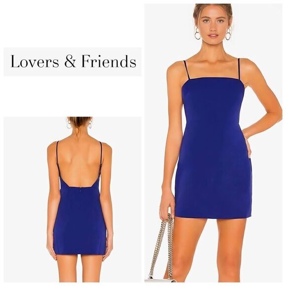 New. Lovers + Friends blue mini dress. Small. Retails $149 - Picture 1 of 11